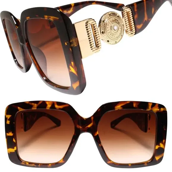 Street-Ready Style: Bold Hip Hop Tortoise Sunglasses for Fashion-Forward Look