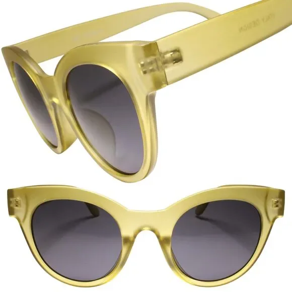 Sleek Green Cat Eye Sunglasses