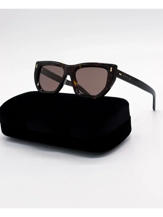 New Gucci Brown Women Cat Eye Sunglasses GG1520S 002