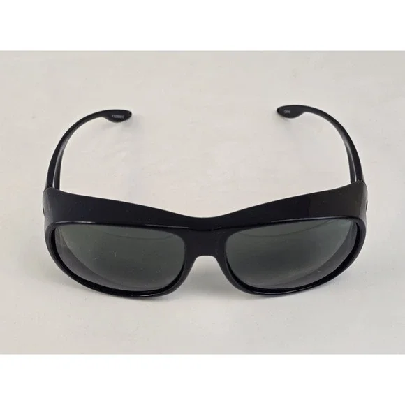 Yogo‎ Vision 8059 Solar Shield Unisex Wrap Around Black Sunglasses 60-18-132 NIP