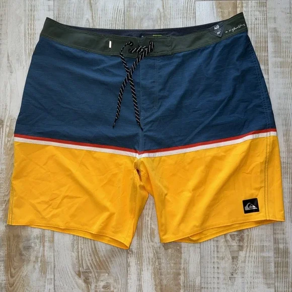 QUIKSILVER High Line Board‎ Shorts 4 Way Stretch Size 40 Mid Length 20 Inseam 8