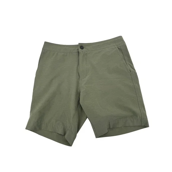 Faherty All Day Shorts Mens 30 Olive Green Hybrid Stretch Quick Dry Board Shorts
