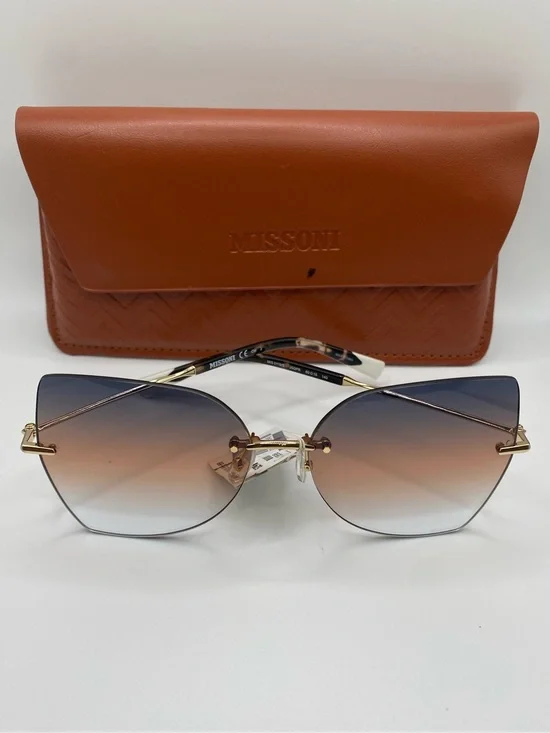 Missoni MIS 0119/S 0J5G-PR Gold Gray Sh Brown 60-15-140 Rimless Sunglasses