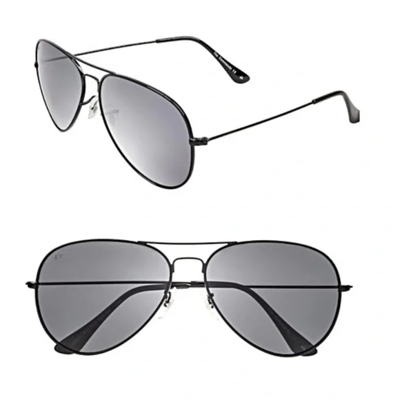 Prive Revaux Black/Gray Polarized Aviator Sunglasses women’s or men’s with case
