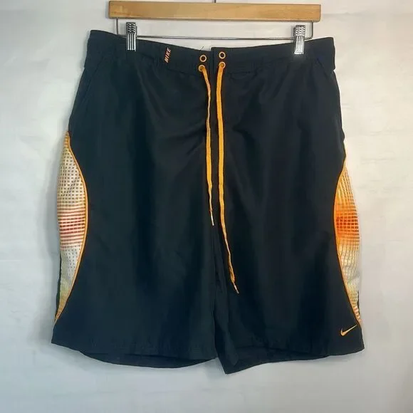 Nike Men’s Mesh Lined Swim Board Shorts Trunks Size XL Charcoal Gray‎ Black