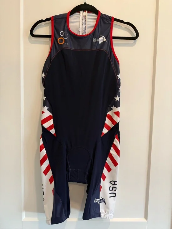 Kiwami USA Red, White & Blue Triathlon Suit Size Large