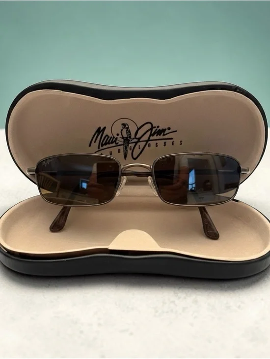 Maui Jim Sunglasses! Dark Brown Metal + Dark Brown Brown Lenses + Original Case