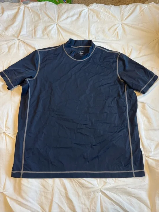 Men's Navy Rash Guard Swim Shirt