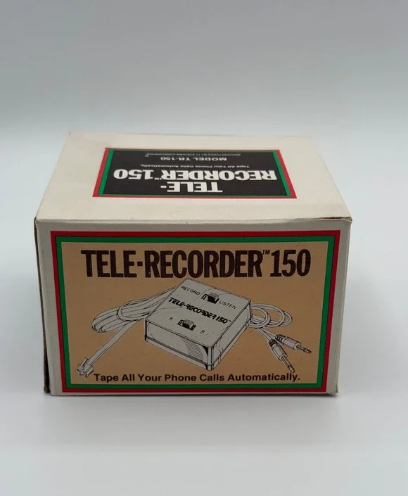 NOS Tele-Recorder 150 Telephone Call Recorder TR150 w/ Box Instructions