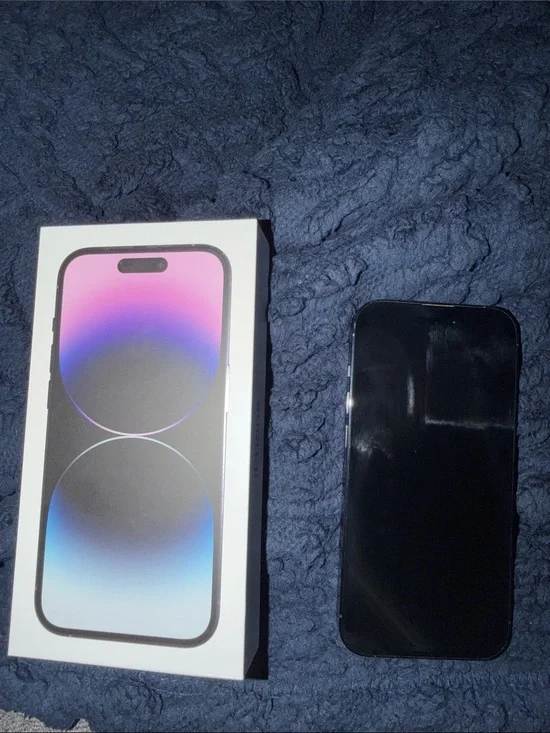 AT&T Apple iPhone 14 Pro (Deep Purple) with Original Box - Displayed Together
