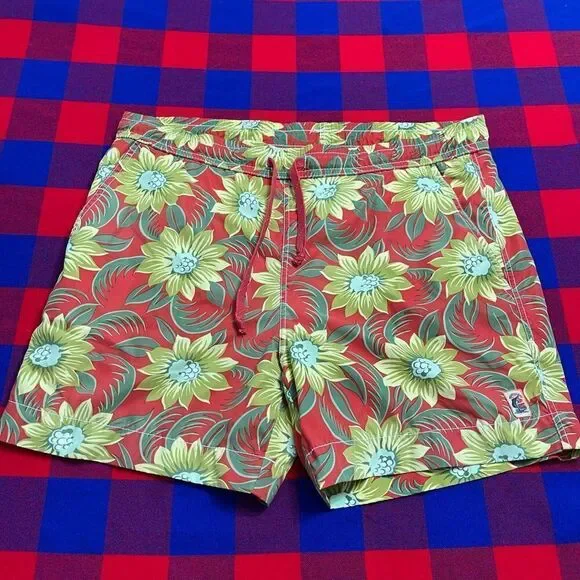 Tommy Bahama Floral Hawaiian Mesh Lined Swim Trunks Size Medium