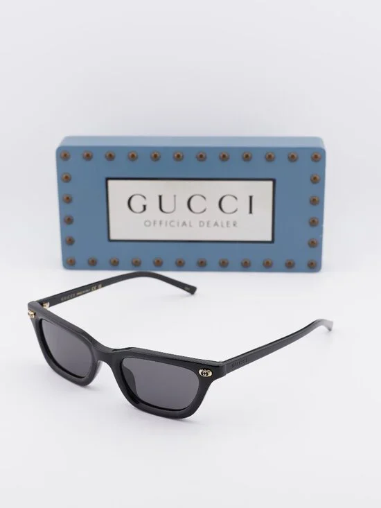 Gucci GG1944S 001 Rectangle Sunglasses - Black / Grey