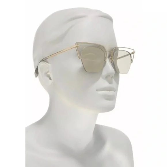 Rag & Bone Cat Eye Sunglasses Clear/Gold 51mm NWT