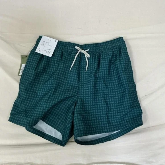 Men's Swim Trunks Size M | Green Geometric Print | NWT 🌊