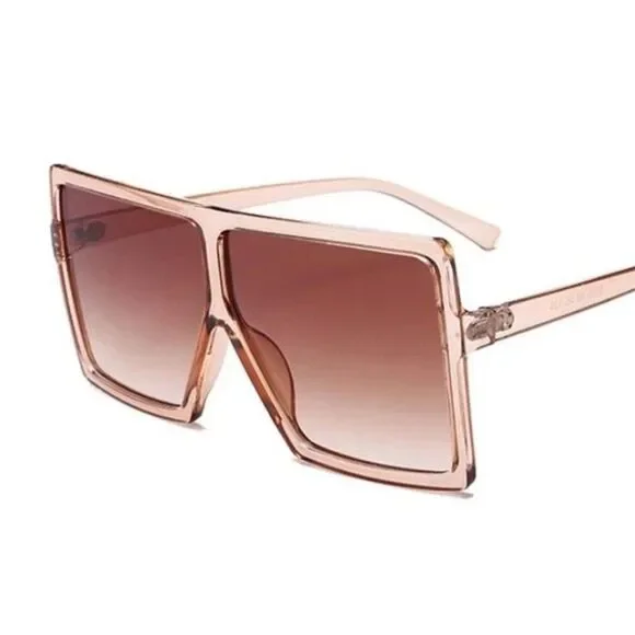 Champagne Oversized Square Sunglasses