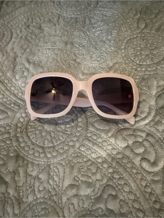Lucky Brand Pale Pink Oversized Square Sunglasses