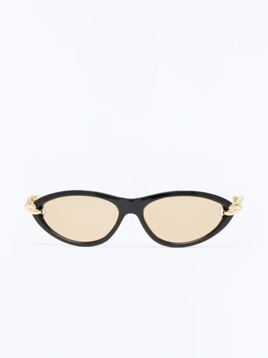 Cat-Eye Sunglasses with Gold  Accent