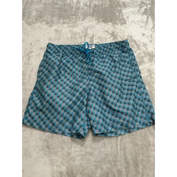 Beach Bros Shorts Mens Size Large Multicolor Animal Print Elastic Waist Swim