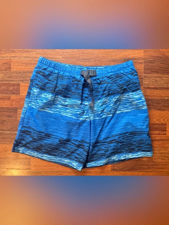 Men's Columbia Blue Patterned Swim Shorts
