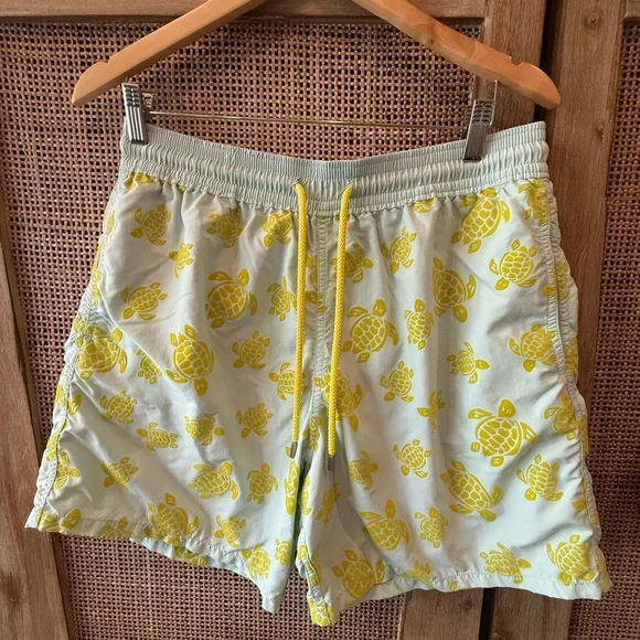 Vilebrequin Flocked Turtle Swim Trunk