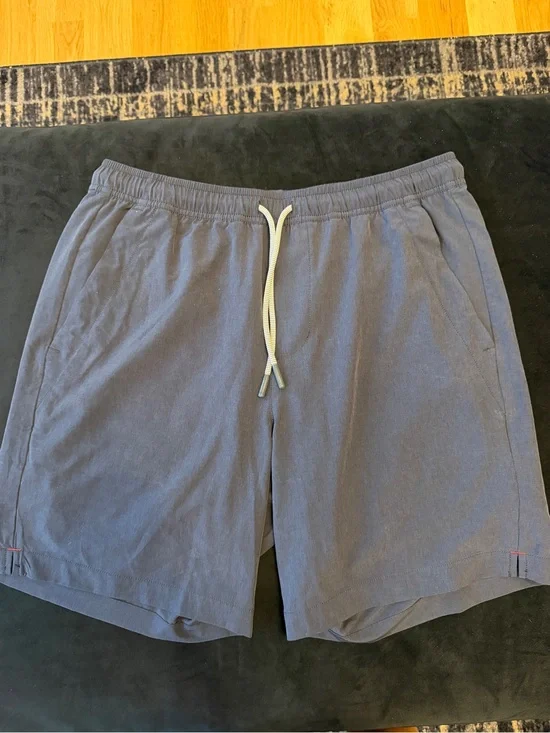 UNTUCKit Men’s Slate Blue Athletic Drawstring Shorts