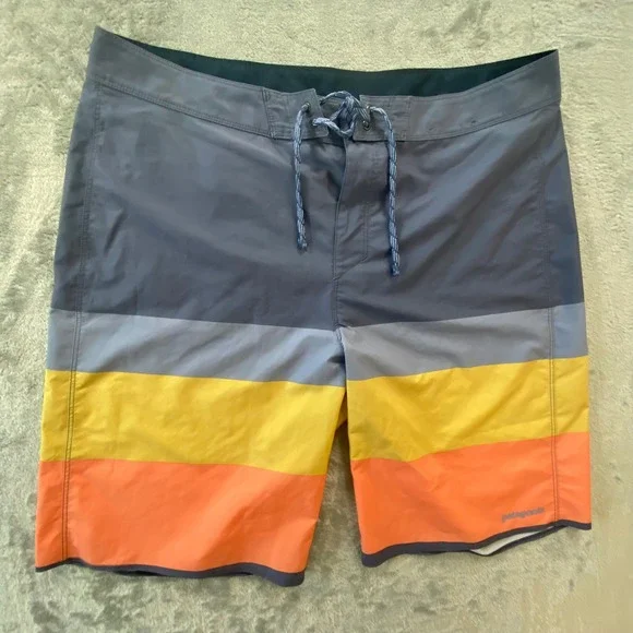 Patagonia Boardshorts Mens 36 Multicolor Hydro‎ Series Striped 86480 Summer