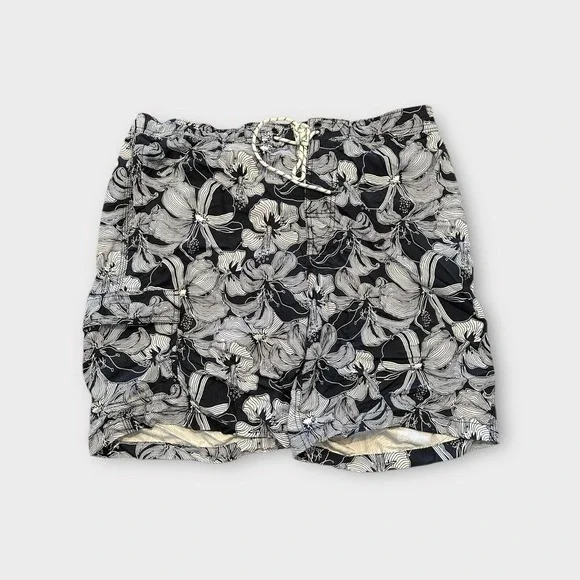 Goodfellow Swim Trunks Mens Large Blue Floral Beach‎ Surfer Casual Never Worn