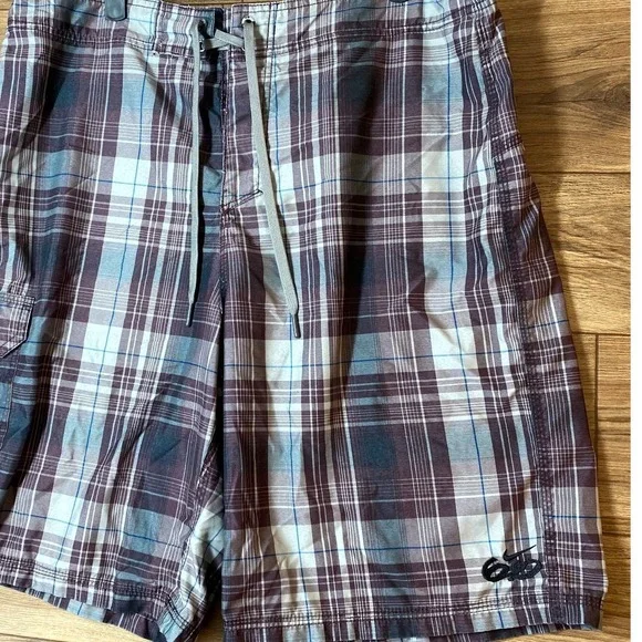 Nike 6.0 Board Shorts Men 36 (34) Swim Trunks Plaid Vintage Surf Beach‎
