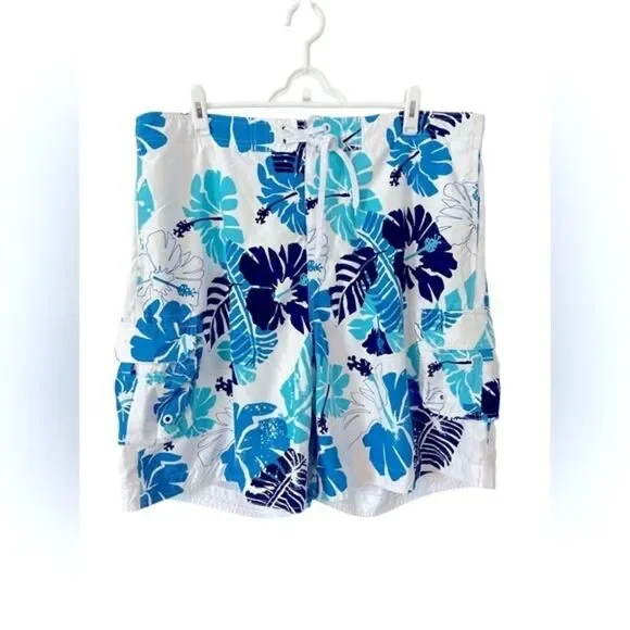 Duck Head Tropical‎ Blue Swim Shorts/Trunks, Size XXL