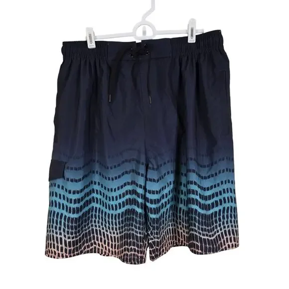 Men's U.S. Apparel Multicolor Mesh Lined Swim Trunks | Size XL