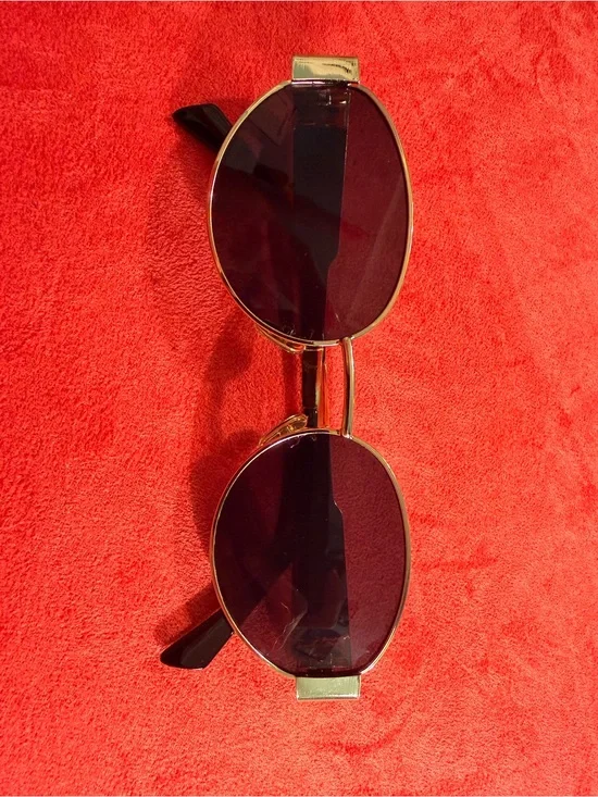 Celine Mod Black Sunglass Temple Arm with Gold Lettering