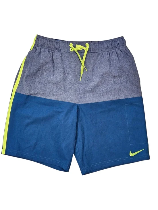 Nike Blue Split Volley Men's Athletic Swim Shorts Trunks 9