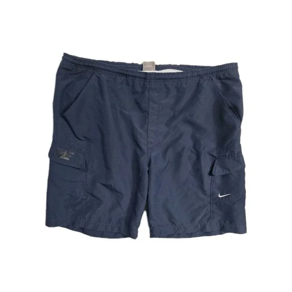 Nike Men's  Navy Blue‎ Drawstrings Swimming Shorts XL Vintage Y2K