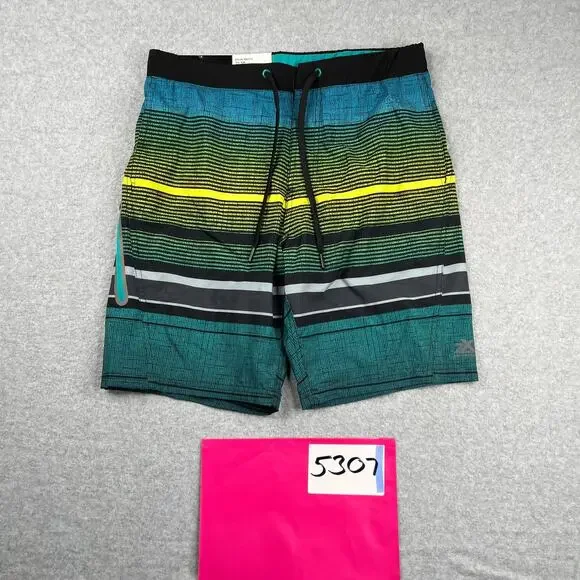 ZeroXposur Swim Trunks Mens Small Stretch Striped Board Shorts Bathing Suit Mens
