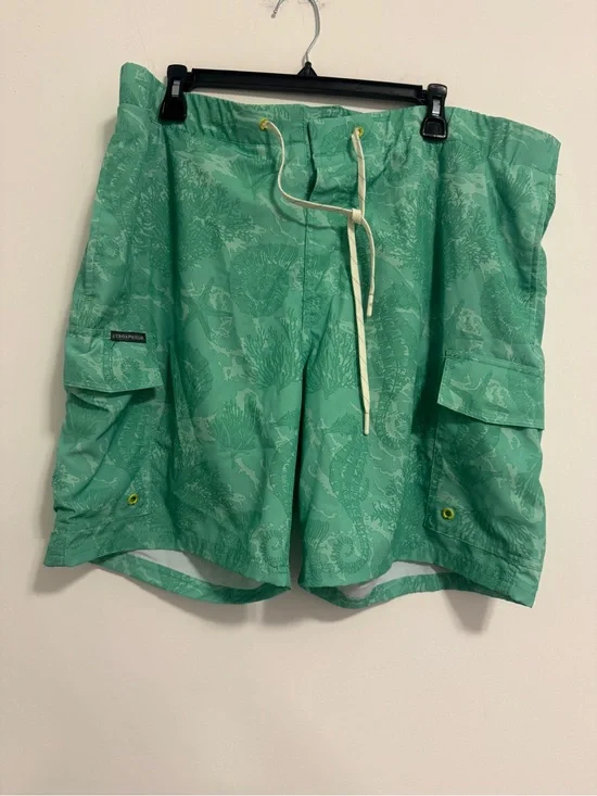 ZeroXposur Green  Performance Swim Trunks with Built in shorts