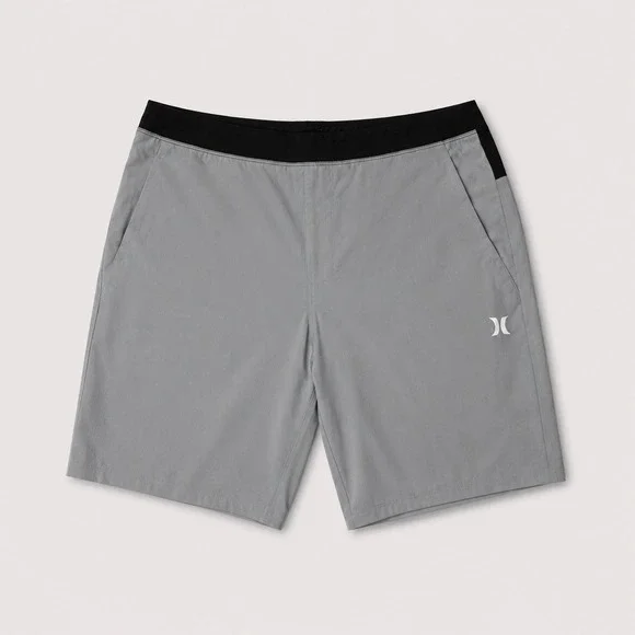 Hurley Mens Large Gray Board Shorts Swim Surf Stretch Hybrid Performance