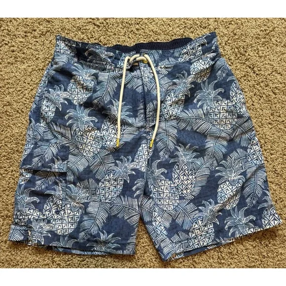 Tommy Bahama Boardshorts Men Medium Pineapple Lined Drawstring‎ Swim Trunks