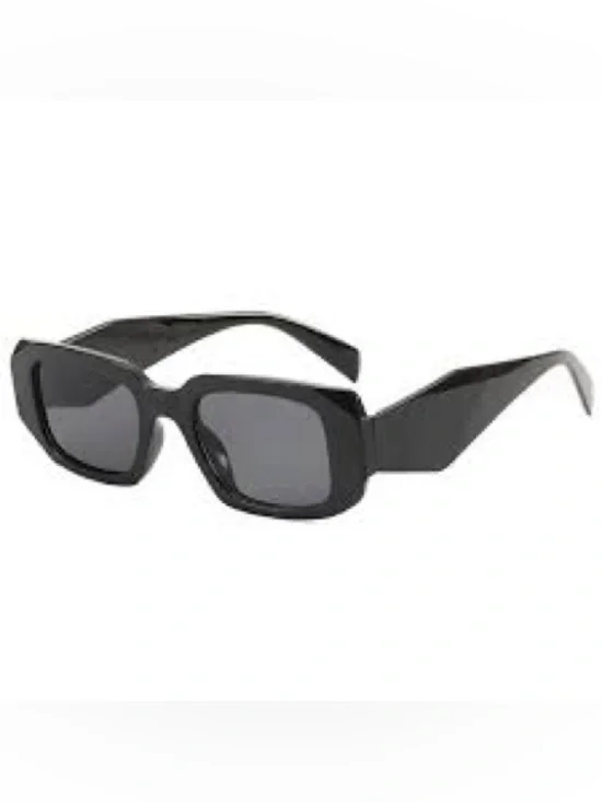 Chunky Black Rectangle Sunglasses