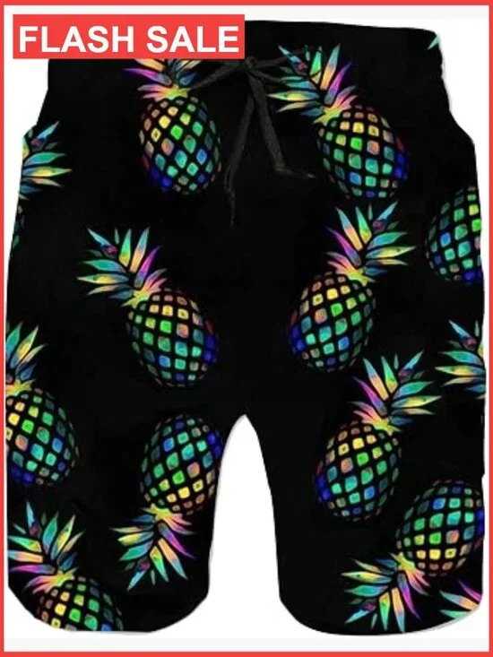 Men's Quick Dry Swim Trunks with Mesh Lining and Pockets