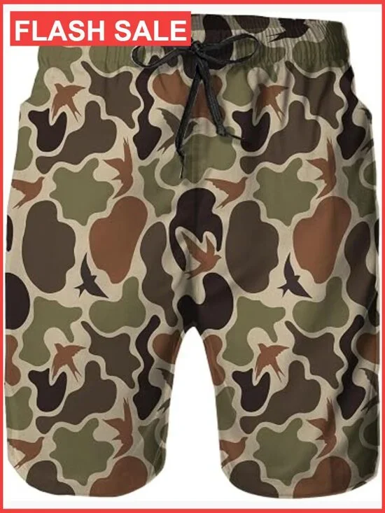Quick Dry Swim Trunks with Mesh Lining Board Shorts
