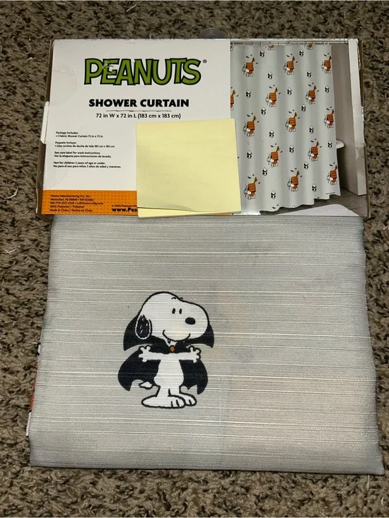 Peanuts Snoopy Halloween Shower Curtain