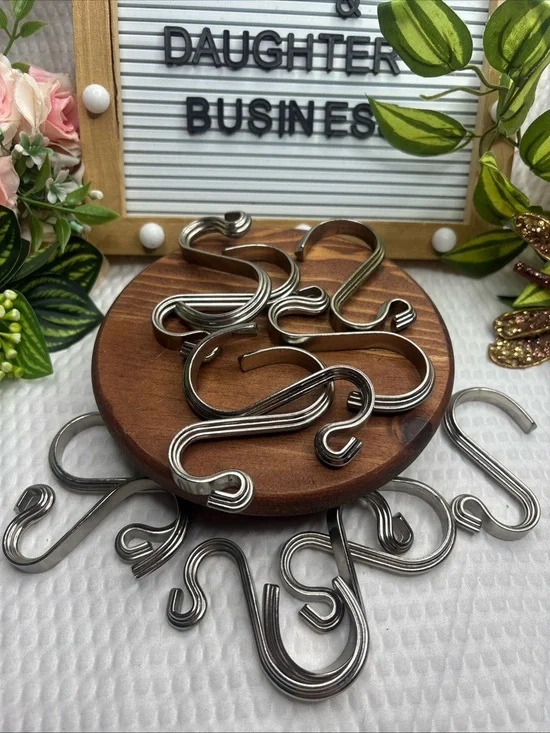(LOT OF 12) Metal S Hook 1-3/4