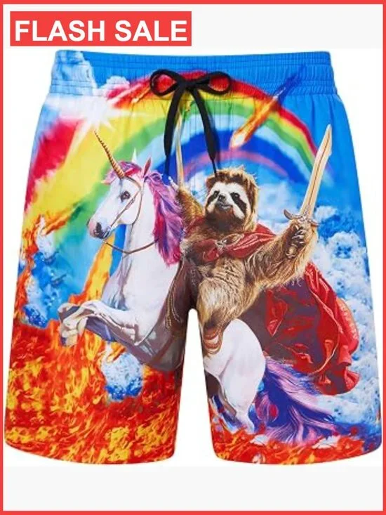 Men's Quick Dry Swim Trunks with Mesh Lining Board Shorts