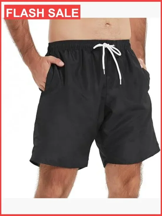 Mens Quick Dry 7 Inch Swim Trunks with Mesh Lining