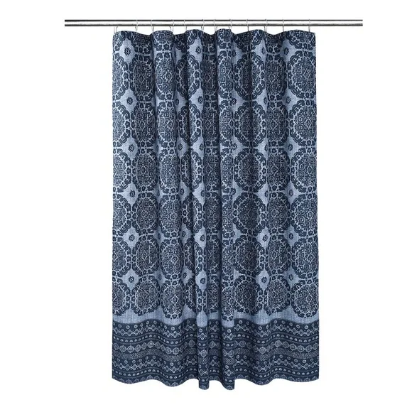 New Sonoma Banded Tile Shower Curtain