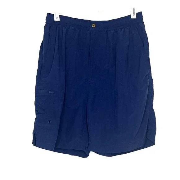 Tommy Bahama Mens Navy Blue Nylon‎ Swim Trunks Board Shorts Mesh Lined Size S