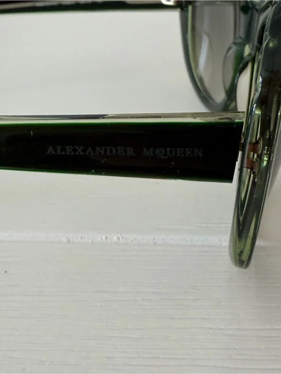 Alexander McQueen Dark Green Gradient Women’s Sunglasses