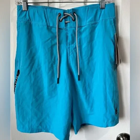 Spyder Men's Board Shorts Swim Trunks UV Protection Blue Size S NWT