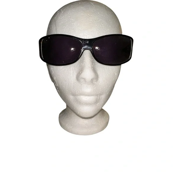 BCBGMAXAZRIA Minx Sunglasses Black w/ Leopard Print Grey UV400 Blocking Lenses