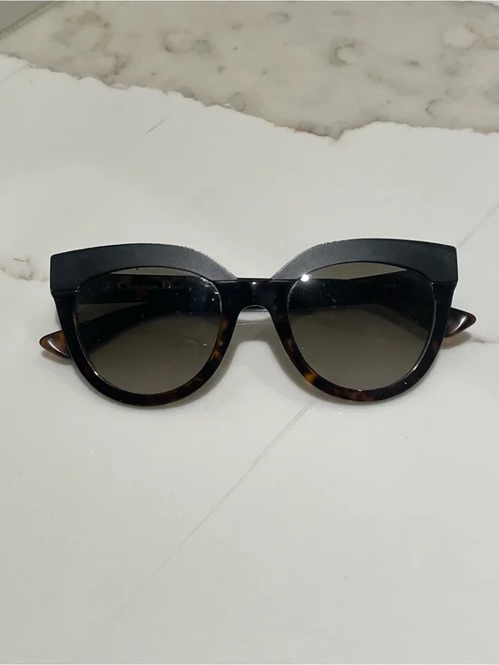 Dior Women's Black & Tortoiseshell Cat-Eye Sunglasses